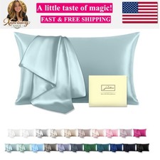 Mulberry Silk Pillowcase for Hair and Skin Standard Size 20"X 26" Pillow Case...