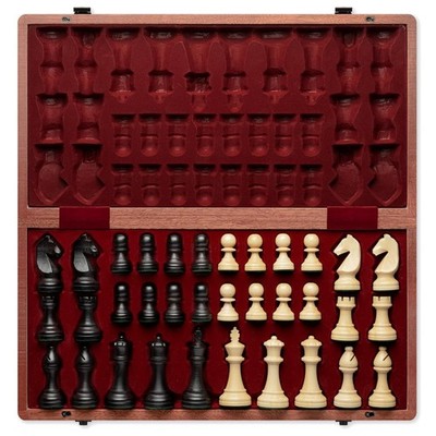 Tournament Chess Set, 19'' Wooden Board & 3