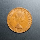 1957 New Zealand 1/2 Penny. Appears Uncirculated. Excellent Details. — photo 1