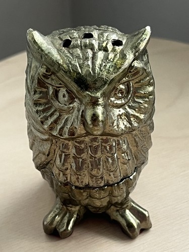 Vintage Brass Owl Incense Burner Holder Figurine Removable Head Korea MCM