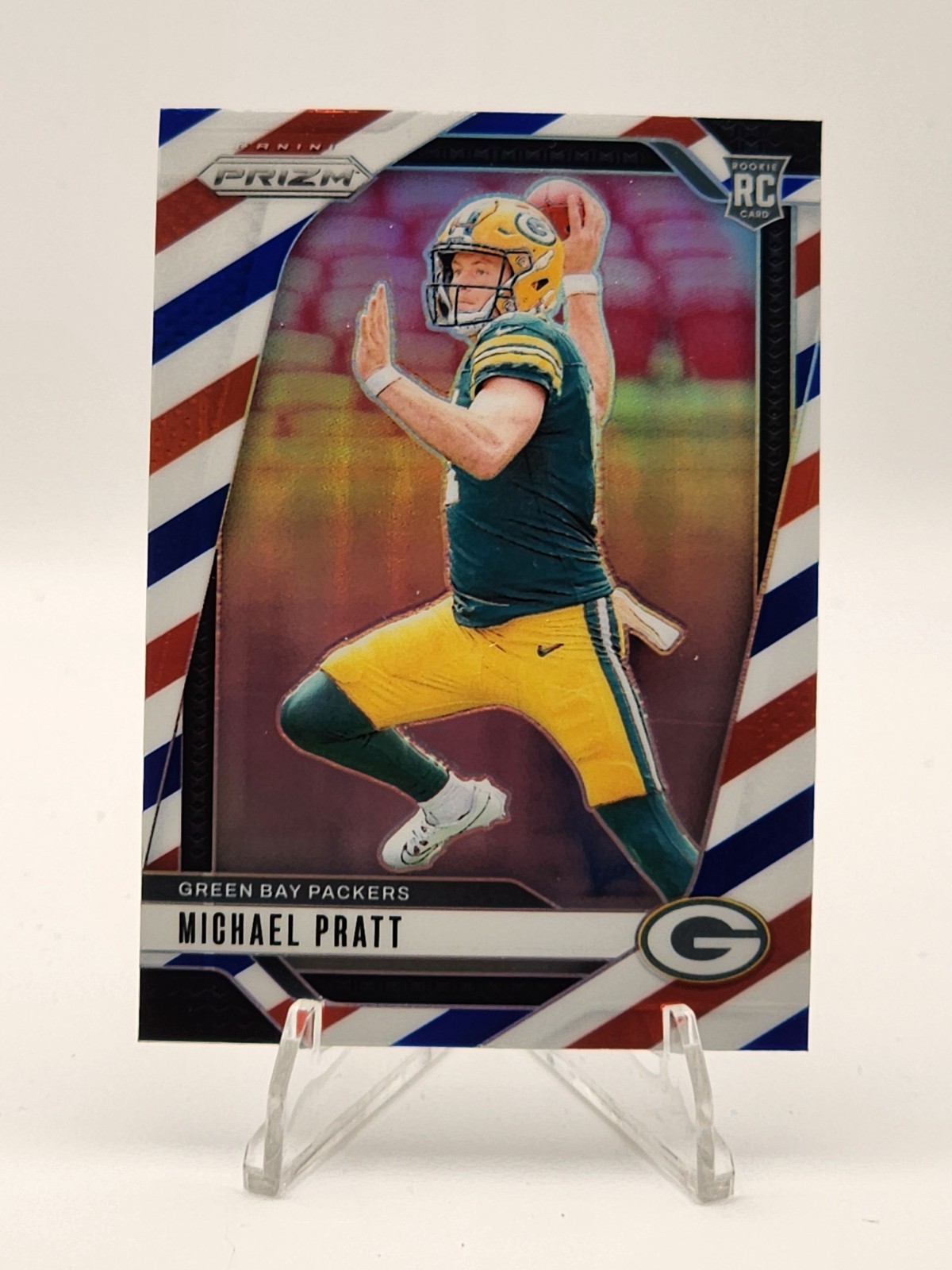 2024 Panini Prizm - Rookies Michael Pratt #379 Red White & Blue Prizm (RC)