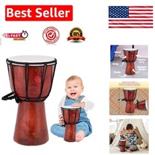 Fun 8-Inch Musical Wooden Toy Drum for Boys and Girls - Lightweight Design