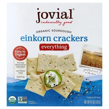 Organic Sourdough Einkorn Crackers, Everything, 4.5 oz (128 g)