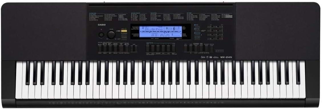 Casio WK245 76-Key Electronic Keyboard With Stand, Power Supply