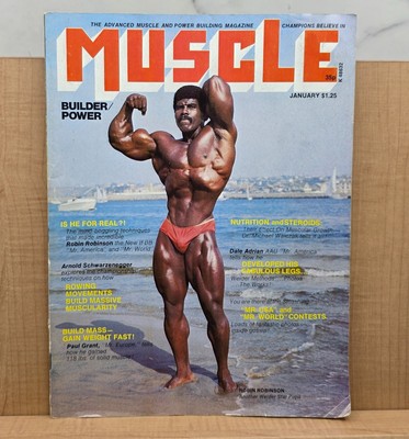 Muscle Builder bodybuilding magazine Robby Robinson/Arnold Schwarzenegger 1-76