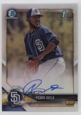 2018 Bowman Chrome Prospect Auto Refractor 293/499 Pedro Avila #CPA-PA Auto jc3