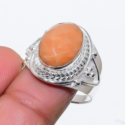 Pink Amazonite Gemstone 925 Sterling Silver Jewelry All Size Ring For Gift