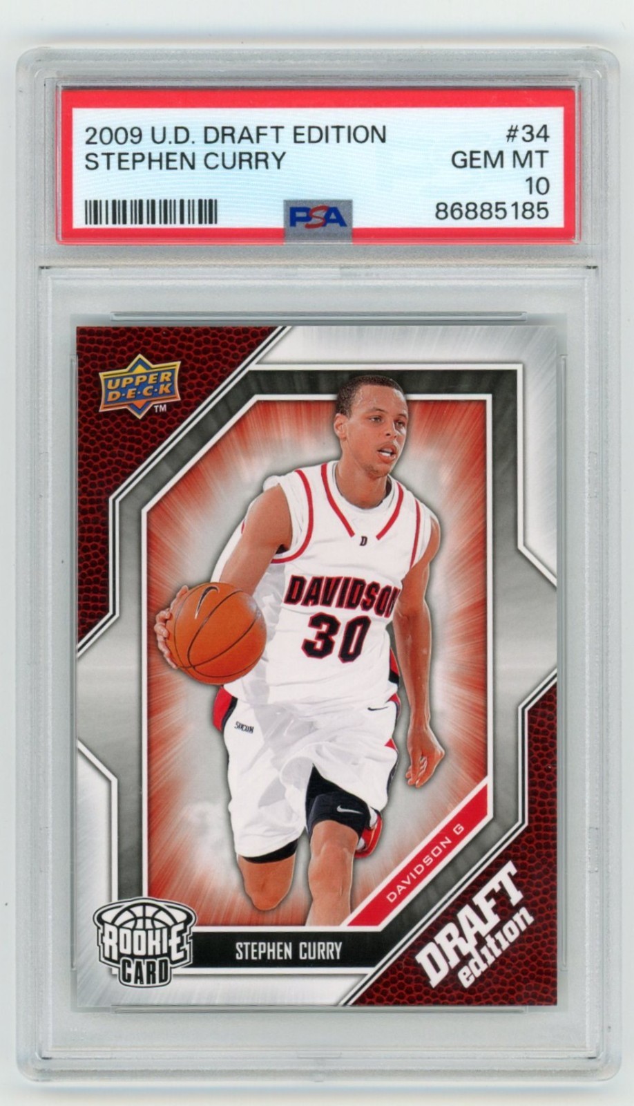 PSA 10 2009-10 Upper Deck Draft Edition Stephen Curry #34 Rookie RC