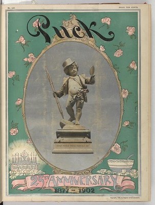 Puck 25th Anniversary 1902 Cartoon Illustration What Fools These Mortals Be