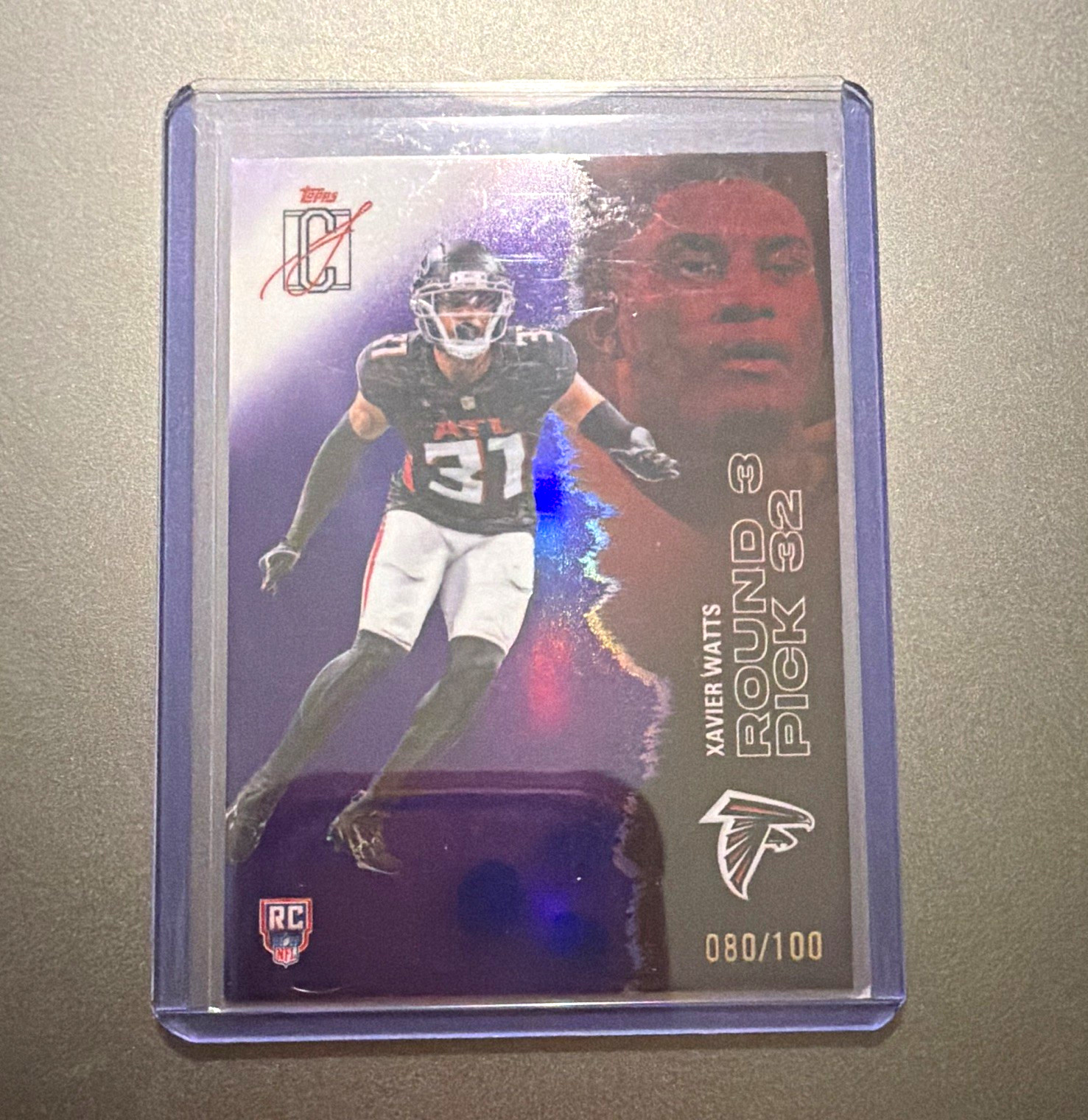 Topps 2025 Signature Class Xavier Watts Rookie /100 #221 Falcons Round 3