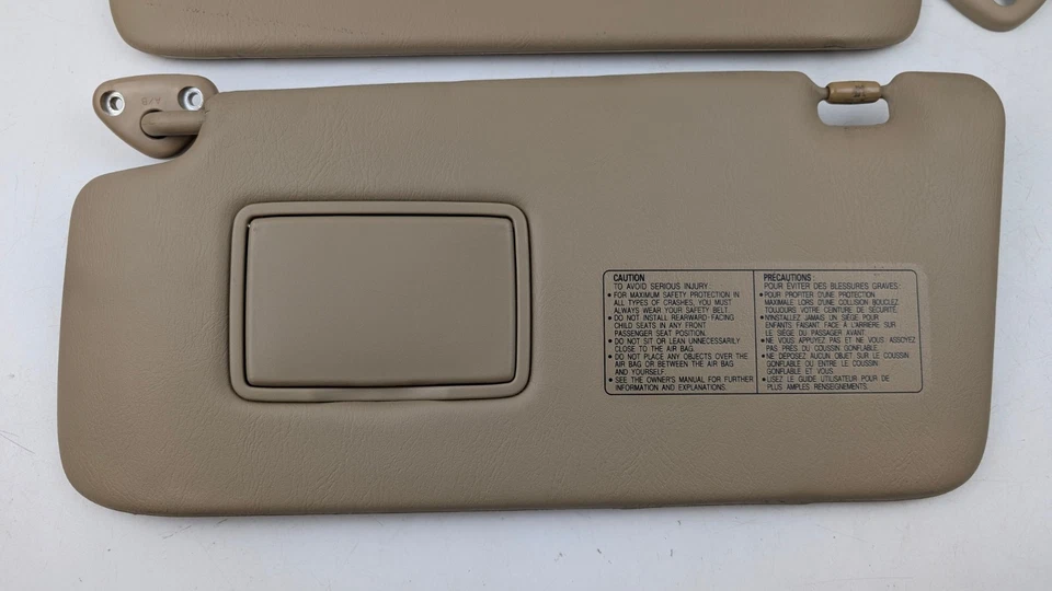 2005-2006 Honda CR-V Sunvisor Par de Viseira Solar Sombra Motorista Passageiro OEM Bronzeado - Imagem 3 de 4