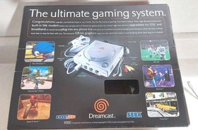Sega Dreamcast Console + Memory Card & 4 Games - Near Mint