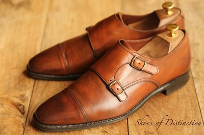 Joseph Cheaney Markham hellbraun Leder Doppel Mönch Schuhe Herren UK 8,5 F US 9,5