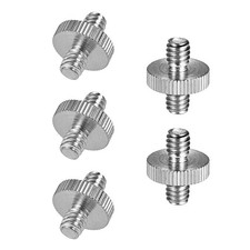 5pcs Standard 1/4-20 Male To 1/4-20 Male Threaded Screw Adapter Tripod Mo PGXA