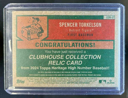 Camiseta Topps Heritage Spencer Torkelson Clubhouse Collection 2024 #CCR-ST - Imagen 2 de 2