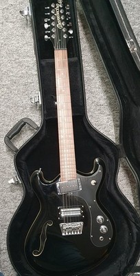 Danelectro 66-12 in black mit Koffer, Topzustand