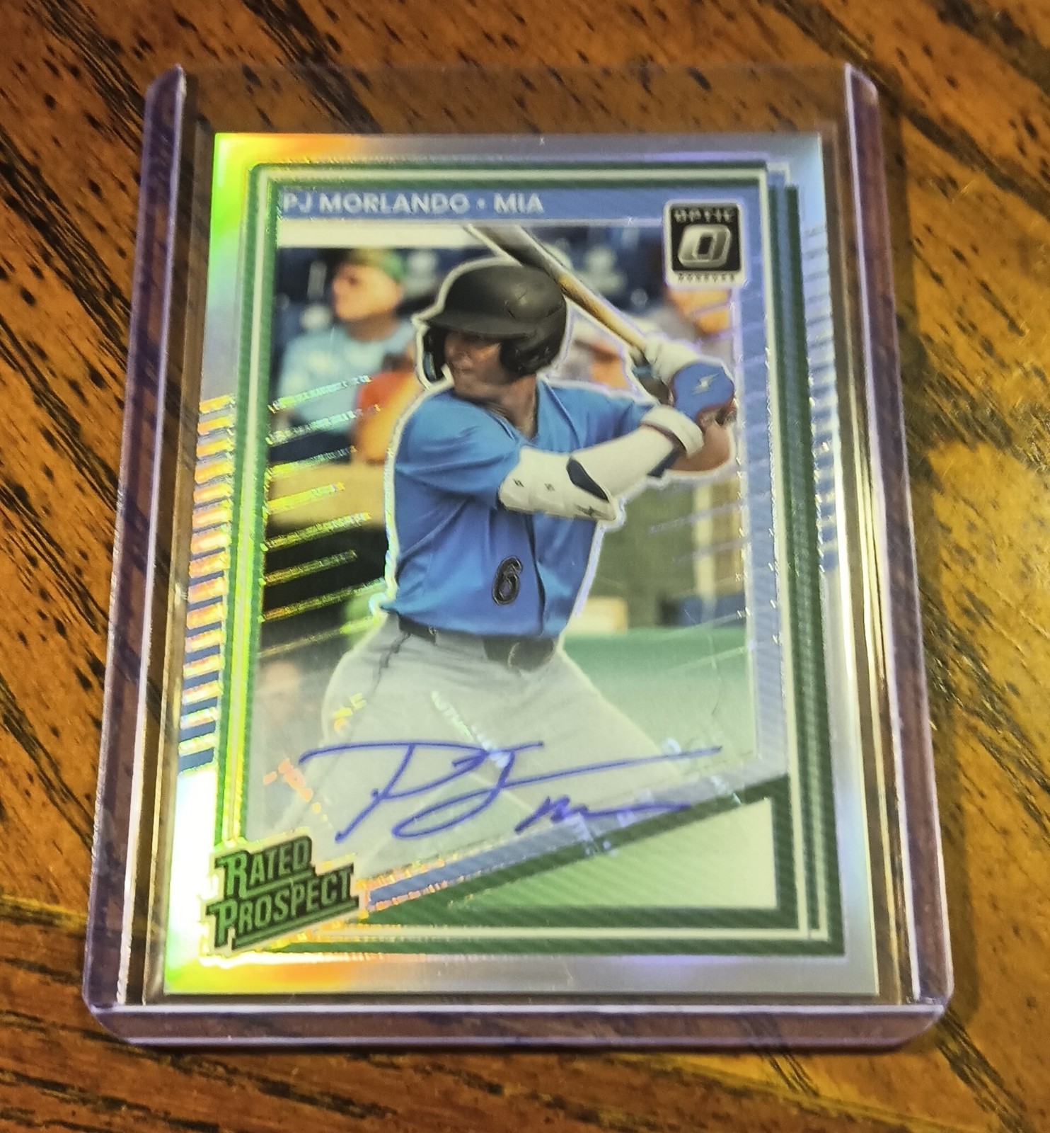 2025 Donruss Optic PJ Morlando Auto Rated Prospect Silve Prizm Autograph # 168