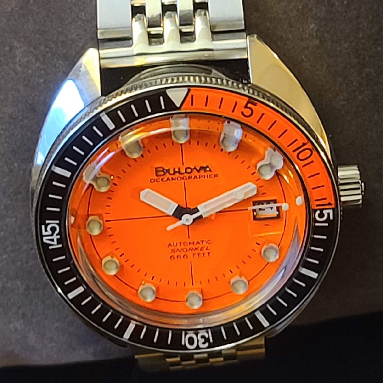 Bulova Devil Diver Automatic Orange Dial Men's Wa… - image 7