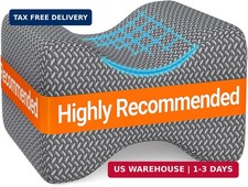 Memory Foam Leg Knee Pillow for Side Sleepers, Dark Grey, Large | Ergonomic Supp