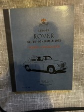 Rover Parts Catalogue 1954-59, 60,75,90,105R And 1055 Models
