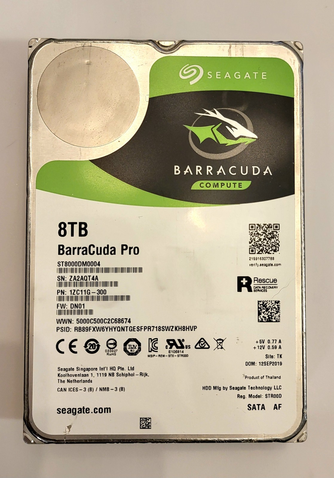 Seagate Barracuda Pro 8TB 7.2K RPM SATA 6Gb/s 256MB 3.5'' HDD ST8000DM004 Tested