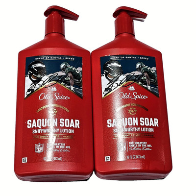 2 Pack Old Spice Saquon Soar Sniffworthy Lotion For Body Face Hands 16oz