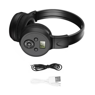 Wiederaufladbarer FM-Digitalradio-Empfänger-Kopfhörer Faltbares Audio-Headset