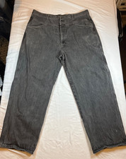 Mens 40x30 Marithe Francois Girbaud Jeans Gray Vintage Y2K Wide Baggy Relaxed