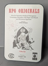 RPG Originals dice box set 2026 Gary Con exclusive Holmes style dice