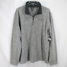 Eddie Bauer Radiator Fleece 1/4 Zip Pullover Mens Size XL Barley Heather NEW