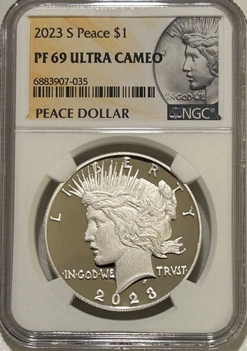 2023 S Peace Silver Dollar NGC PF69 Ultra Cameo
