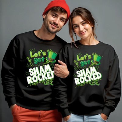 Let's Get Shamrocked Herren Damen lustiges St. Patricks Day Sweatshirt...