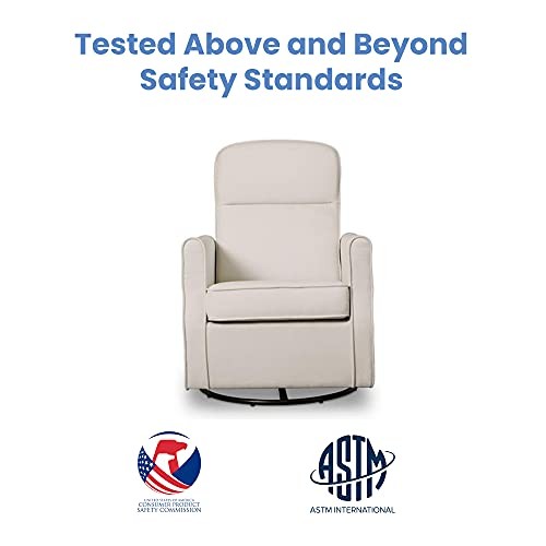 DELTA CHILDREN BLAIR SLIM NURSERY GLIDER SWIVEL ROCKER CHAIR - CREAM