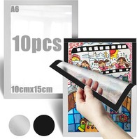 Magnetrahmen A6 Selbstklebend 10 StüCk Silber Magnetisch Bilderrahmen FüR BüRo