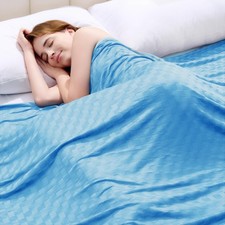 Topcee Cooling Blanket, Summer Blankets for Hot 50"x70", Blue-new