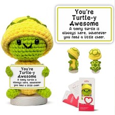 Positive Turtle Crochet Inspirational Gift For Women You're TurtleY Awesome