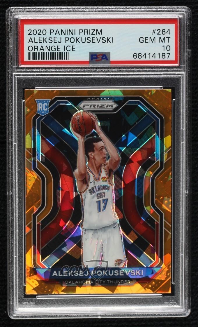 2020-21 Panini Prizm Orange Ice Aleksej Pokusevski #264 PSA 10 GEM MT 0x51