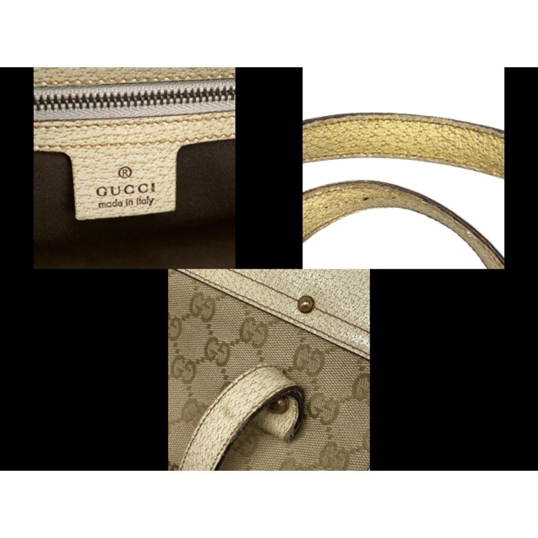 Gucci Bamboo Shoulder Bag Beige Brown Ivory Leather Used 17.5cm×38.5cm thumbnail 10