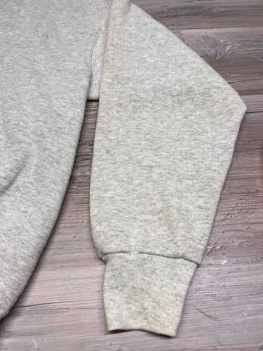 Vintage Blank Crewneck Sweatshirt Heather Gray Mens Fruit of the Loom Size XL - Picture 3 of 8