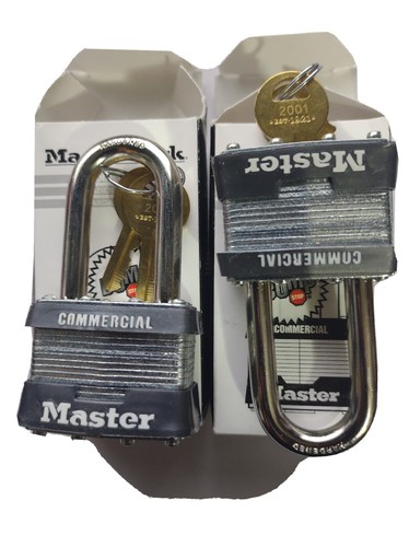 Master Lock 8-Pack 1.785-in Laminated Stainless Steel Shackle Keyed Model#1SSQLF