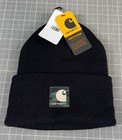 Carhartt Men’s Knit Camo Patch Beanie Hat Black New One Size AH6336-M