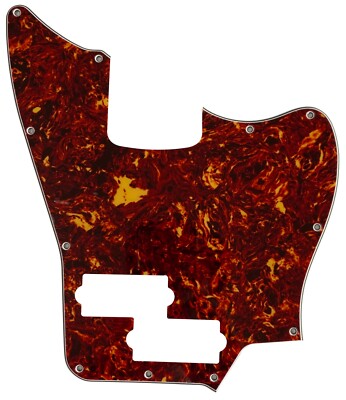 For Fit Squier Jaguar Bass Style Guitar pickguard 4 Ply Red Tortoise