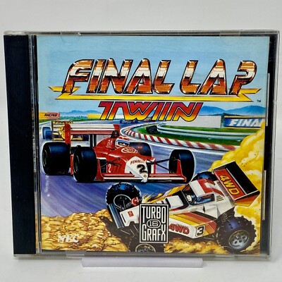 Final Lap Twin (TurboGrafx-16, 1989) Complete in Box CIB NTSC-U/C