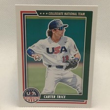 2022 Panini USA Stars & Stripes Carter Trice #36 COLLEGIATE 