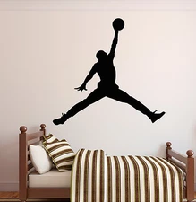 MICHAEL JORDAN JUMPMAN Basketball Wall Decal Sticker Bedroom Sports Decor 36"