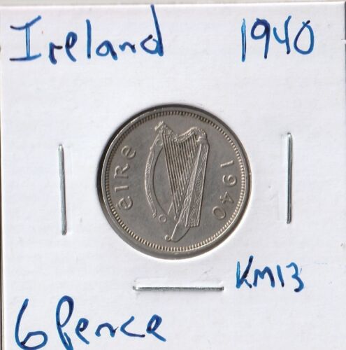 Coin Ireland 6 Pence 1940 KM13