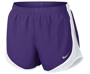 purple and white nike shorts