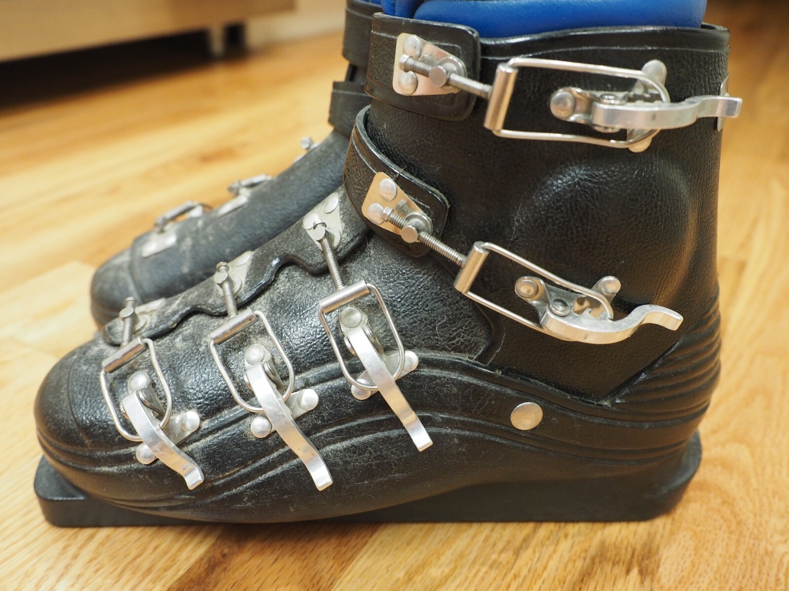 SALOMON Scarponi da sci lunghi vintage in pelle taglia 8