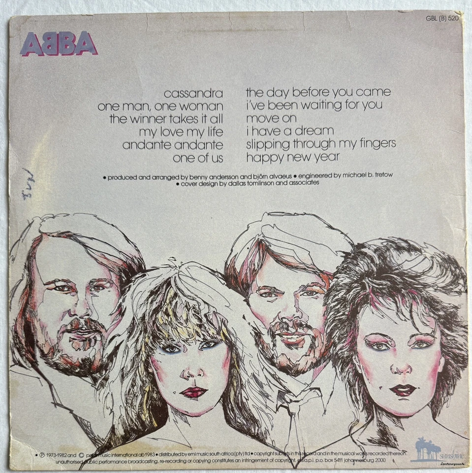 ABBA -Love Songs- Rare South African LP / Unique Sleeve (Vinyl Record) - Image 2 of 4