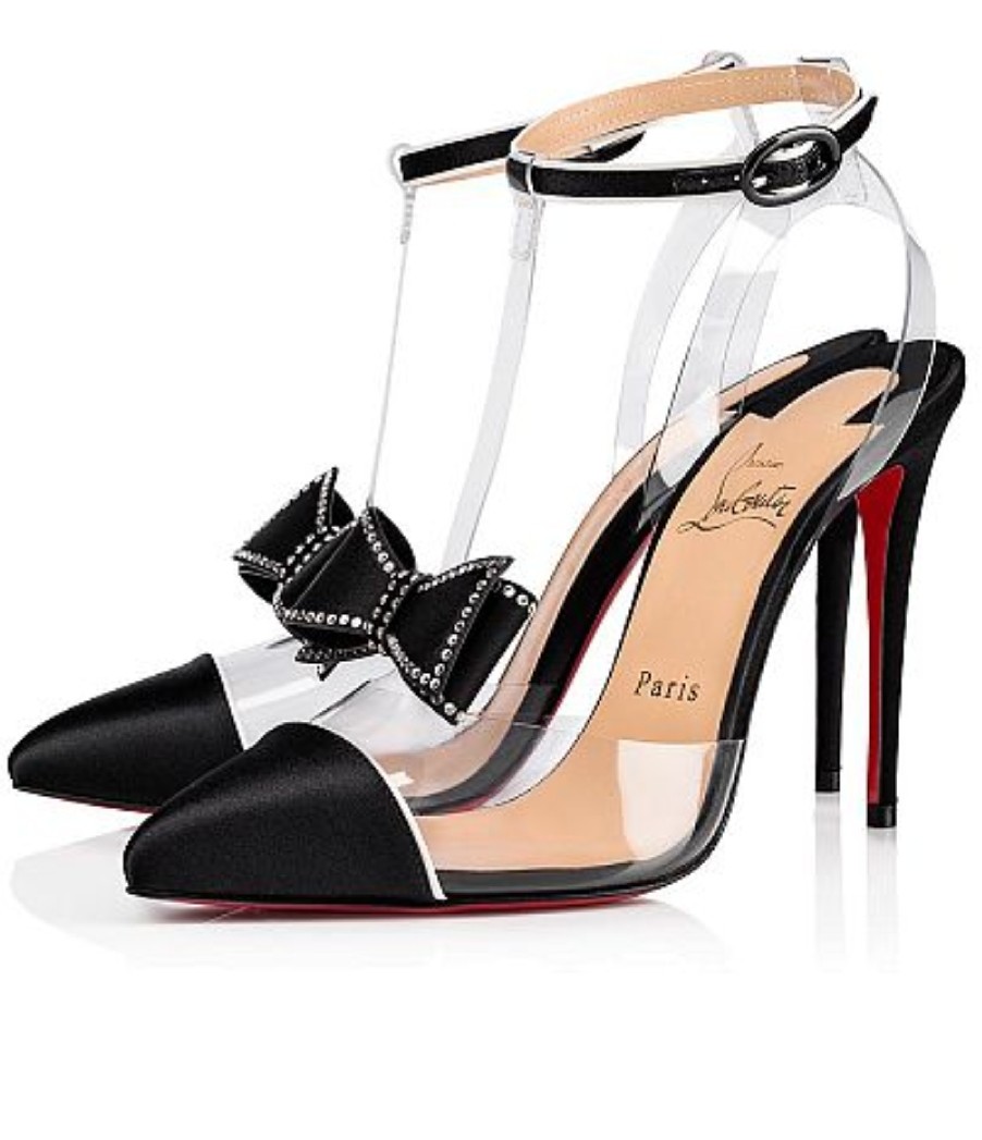 $1295 NEW! SEXY CHRISTIAN LOUBOUTIN Naked Bow 100mm Black Size 38 | eBay